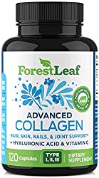 Advanced Collagen Supplement, Type 1, 2 and 3 with Hyaluronic Acid and Vitamin C